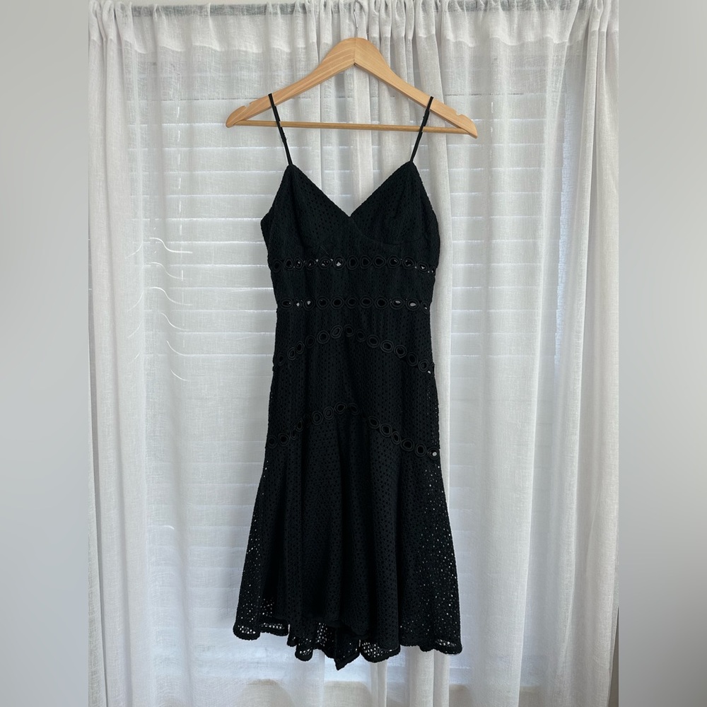 Bardot Ariana Lace High-Low Dress Black XS